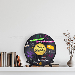 1 Set Plastic Record with Record Rack&nbsp;AJEW-TN0001-05