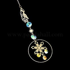 Brass Big Pendant Decorations&nbsp;HJEW-M005-01G-03