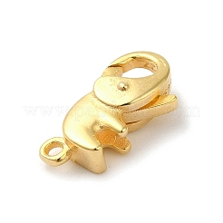 ラックメッキ スターリングシルバー カニカン 925個  象  スタンプ925個付き  18KGP本金メッキ  19.5x10x4.5mm  穴：1.8mm&nbsp;STER-D003-59C-G
