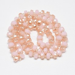 Electroplate Glass Beads Strands&nbsp;EGLA-Q083-8mm-C03