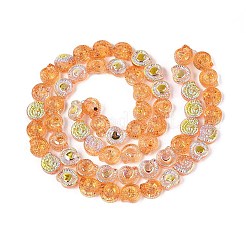 Electroplate Transparent Glass Beads Strands&nbsp;EGLA-Q136-02A-06