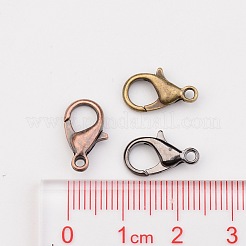 1ボックス120個入り6色亜鉛合金カニカン  ニッケルフリー  ミックスカラー  12x7mm  穴：1.2mm  約20個 /コンパートメント&nbsp;PALLOY-JP0004-NF