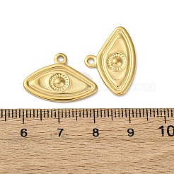304ステンレスペンダント  イオンプレーティング（ip）  18KGP本金メッキ  目  14.5x21x1.5mm  穴：1.8mm&nbsp;STAS-Z142-01G-02