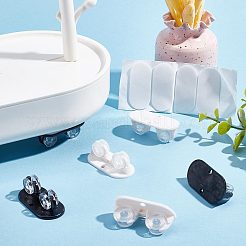 交換用引き出しプーリーアクセサリー 4セット 2色  キャスター  ステッカー付き  ミックスカラー  44x22x16mm  穴：3mm  2セット / カラー&nbsp;FIND-GF0002-91