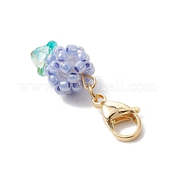 Flower Glass Seed Beads Beaded Pendant Decorations&nbsp;HJEW-MZ00196-02