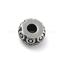 316サージカルステンレスビーズ  コラム  アンティークシルバー  5x3mm  穴：1.8mm&nbsp;STAS-S173-01AS