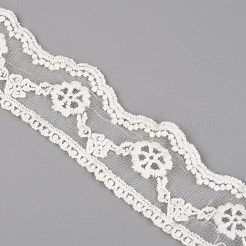 コットンガロンリボン  メッシュリボン  花柄  古いレース  1-5/8インチ（40mm）&nbsp;ORIB-TAC0001-03