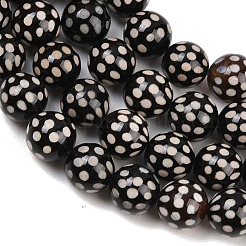Tibetan Style dZi Beads Strands&nbsp;G-G328-A02-10mm