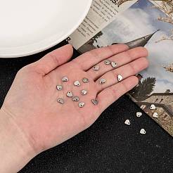 Tarnish Resistant Original Color Heart Charms 304 Stainless Steel Pendants&nbsp;X-STAS-Q073