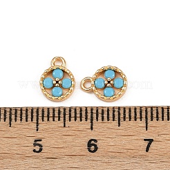 Brass Micro Pave Cubic Zirconia Charms&nbsp;KK-C115-06G