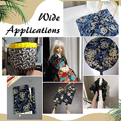 Japanese Style Dragon Cotton Fiber Cloth Fabric&nbsp;DIY-WH0591-417A