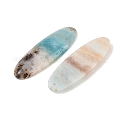 ナチュラルフラワーアマゾナイトペンダント  ライスチャーム  37~40x13~13.5x4.5~5mm  穴：1.2mm&nbsp;G-K381-14C