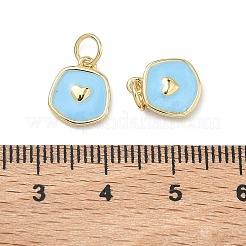 Brass Enamel Pendants&nbsp;KK-C251-36G-02