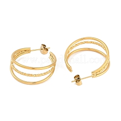 Ion Plating(IP) 304 Stainless Steel Stud Earring&nbsp;EJEW-C103-05G