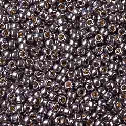 TOHOラウンドシードビーズ  日本製シードビーズ  （pf568)パーマフィニッシュライトアメジストメタリック  8/0  3mm  穴：1mm  約222PCS /ボトル  10 G /ボトル&nbsp;SEED-JPTR08-PF0568