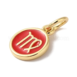 Real 18K Gold Plated Brass Enamel Charms&nbsp;KK-L216-001G-L03