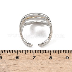 304 Stainless Steel Open Cuff Rings for Women&nbsp;RJEW-K296-03A-GP