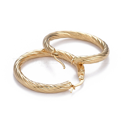 304 Stainless Steel Hoop Earrings&nbsp;EJEW-L232-034A-G