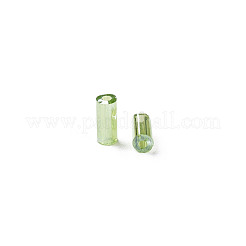 透明色光沢ガラスラッパビーズ  丸い穴  ミディアムシーグリーン  3~8x2mm  穴：0.7mm  約450g /ポンド&nbsp;SEED-N005-001-A01