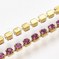 Brass Claw Chain Stretch Bracelets&nbsp;BJEW-T010-02G-12