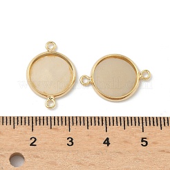 Flat Round Brass Connector Cabochon Settings&nbsp;KK-K414-13D-G
