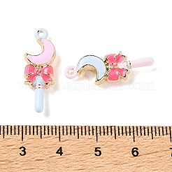 合金エナメルチャーム  魔法の杖のチャーム  ミックスカラー  25x8.5x4mm  穴：1.2mm&nbsp;AL-CBAEAA8-06