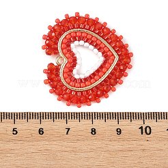 Glass Seed Beaded Pendants&nbsp;PALLOY-MZ01385