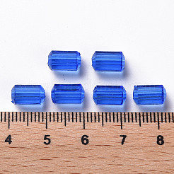 透明なアクリルビーズ  多面カット  ポリゴン  ブルー  9x5mm  穴：1.8mm  約3496個/500g&nbsp;TACR-S154-27B-86