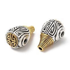 Rack Plating Tibetan Style Alloy 3 Hole Guru Beads&nbsp;FIND-B023-01