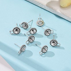 Tibetan Style Stud Earring Findings&nbsp;TIBE-A20145-AS-LF