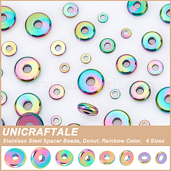 40Pcs 4 Style Ion Plating(IP) 304 Stainless Steel Spacer Beads&nbsp;STAS-UN0038-69