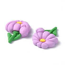 オペーク樹脂カボション  花柄  31x23.5x8.5mm&nbsp;CRES-P023-04E