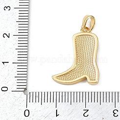 クリスマス真鍮エナメルペンダント  靴/ブーツ  ゴールドカラー  21x16.5x2.5mm  穴：4.9x2.8mm&nbsp;LS-KK-K413-03G
