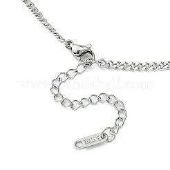 304 Stainless Steel Curb Chain Necklace for Men Women&nbsp;NJEW-YW0001-14