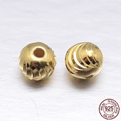 Fancy Cut Round 925 Sterling Silver Spacers Beads&nbsp;STER-M103-07-6mm-G