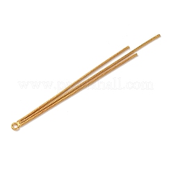 真鍮の四角いスネークチェーンのタッセルの大きなペンダント  18KGP本金メッキ  82x3x1mm  穴：2mm&nbsp;KK-G510-02G