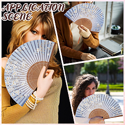 Bamboo Folding Fan&nbsp;AJEW-WH20054-297A