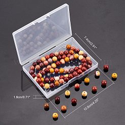 天然のムーアカイトラウンドビーズ連売り  8mm  穴：1mm  約45個/連  15インチ  1連売り/箱&nbsp;G-AR0001-60