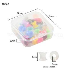 32Pcs 16 Colors Silicone Thin Ear Gauges Flesh Tunnels Plugs&nbsp;FIND-YW0001-16A