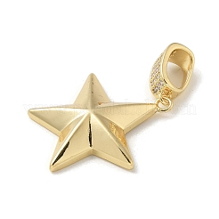 Brass Micro Pave Cubic Zirconia Pendants&nbsp;LS-KK-U046-13G