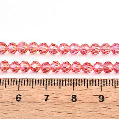 Baking Paint Transparent Glass Beads Strands&nbsp;DGLA-A035-T4mm-A01