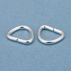 304ステンレススチールDリング  バックル留め金  ウェビング用  ストラップバッグ  服飾材料  銀  9x11x1.5mm  インナーサイズ：6x8mm&nbsp;STAS-F191-05S-B