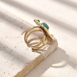Natural Carnelian & Jade Finger Rings&nbsp;STAS-Z112-03G