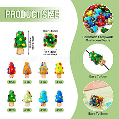 32Pcs 8 Colors Handmade Lampwork Bumpy Beads&nbsp;LAMP-BY0001-05