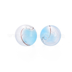 Transparent Handmade Blown Glass Globe Beads&nbsp;GLAA-T012-33B-06