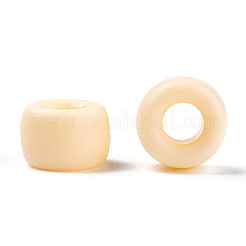 不透明なプラスチックビーズ  艶消し  バレル  パパイヤホイップ  9x6mm  穴：3.8mm  約1900個/500g&nbsp;KY-T025-01-C13