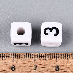 Opaque Acrylic European Large Hole Beads&nbsp;SACR-N020-01B-04