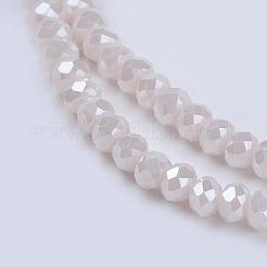 Electroplate Glass Beads Strands&nbsp;GLAA-F077-FR14