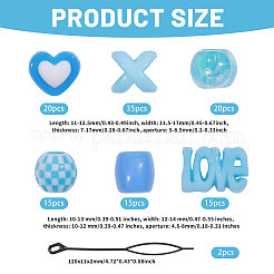 2Bags 2 Styles Resin Hair Beads for Hair Braiding Tool&nbsp;DIY-CA0008-38A