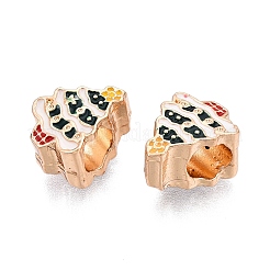 Alloy Enamel European Beads&nbsp;PALLOY-I218-07LG